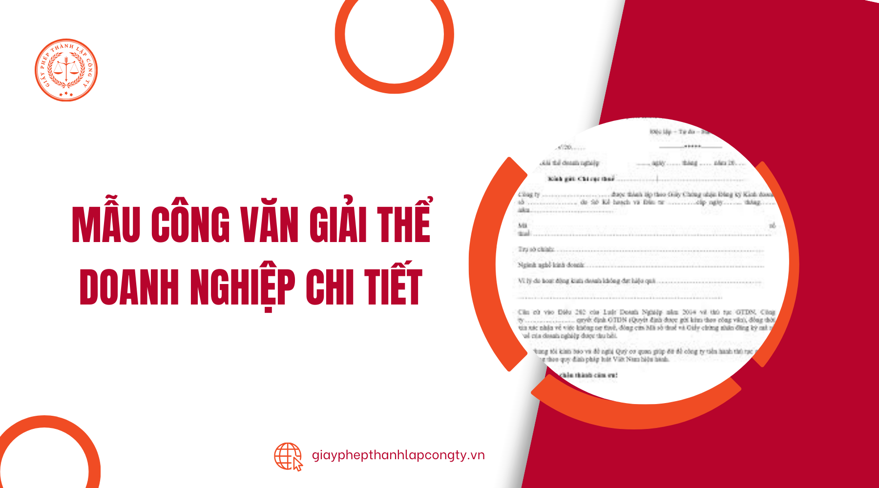 Mẫu công văn giải thể doanh nghiệp