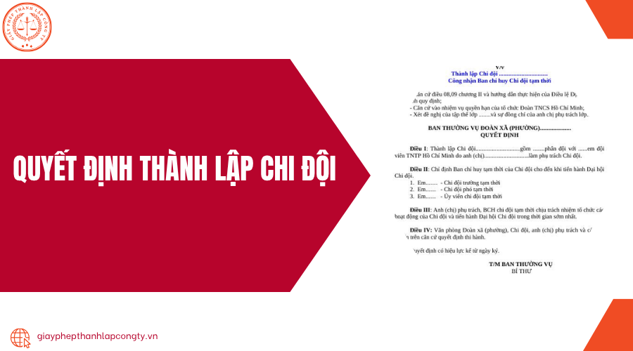 quyết định thành lập chi đội