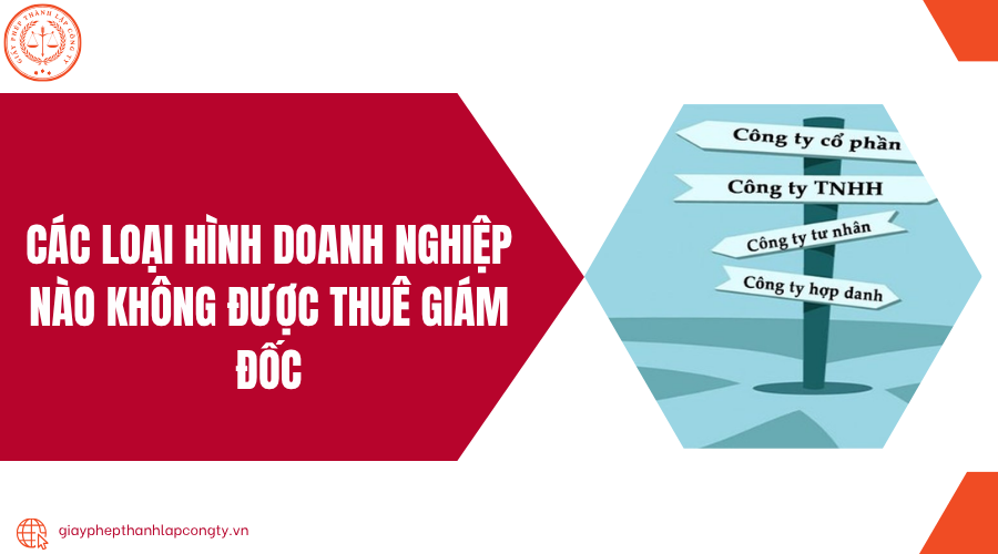 CÁc loại hình doanh nghiệp nào không được thuê giám đốc