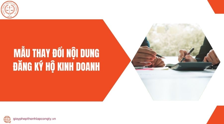 Mẫu thay đổi nội dung đăng ký hộ kinh doanh