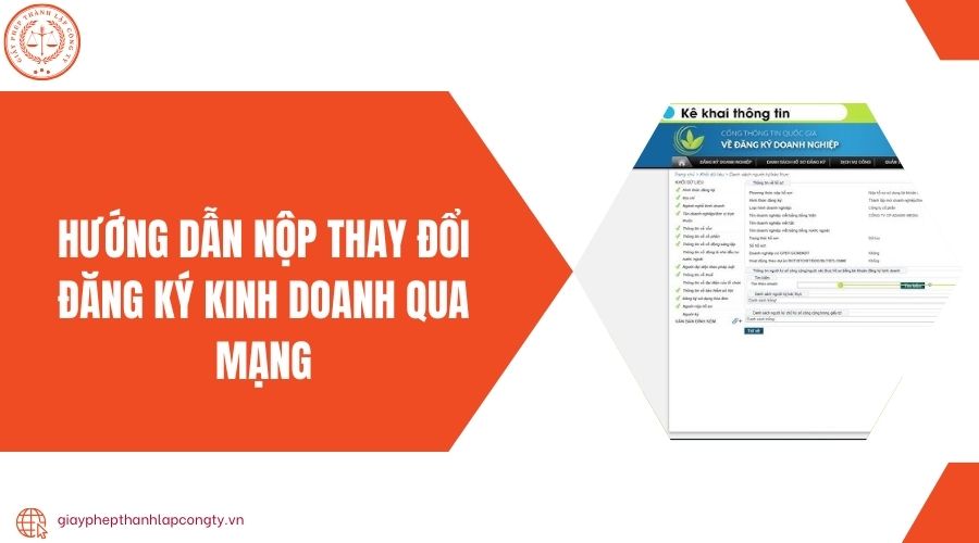 Hướng dẫn nộp thay đổi đăng ký kinh doanh qua mạng