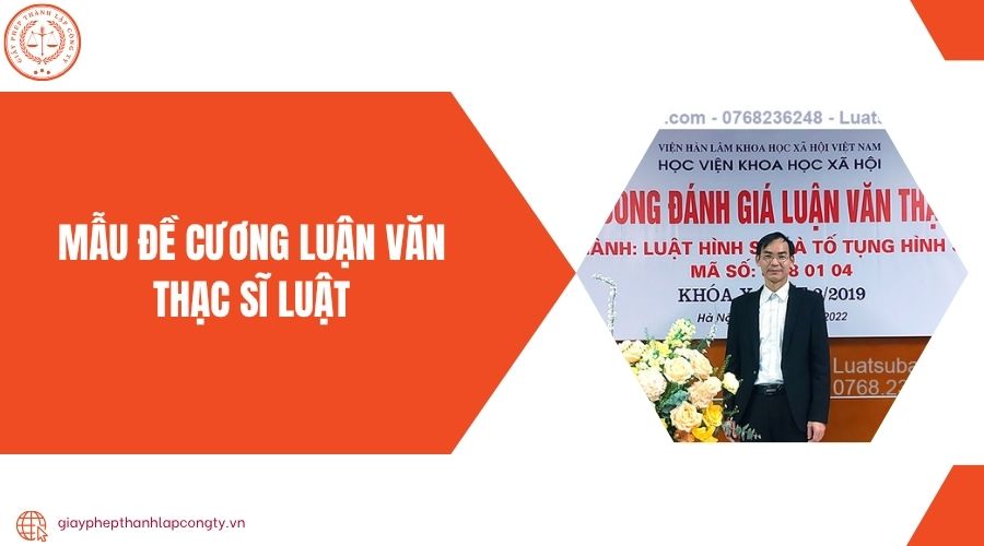 Mẫu đề cương luận văn Thạc sĩ Luật