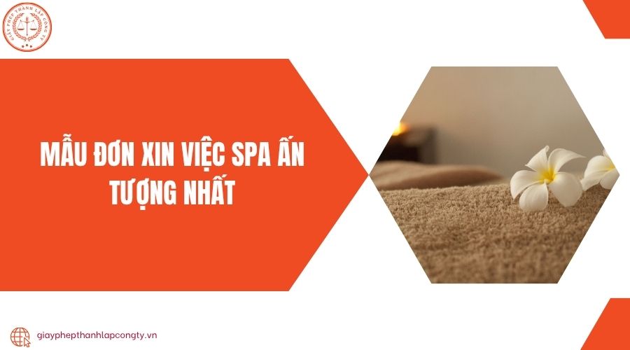 Mẫu đơn xin việc Spa ấn tượng nhất