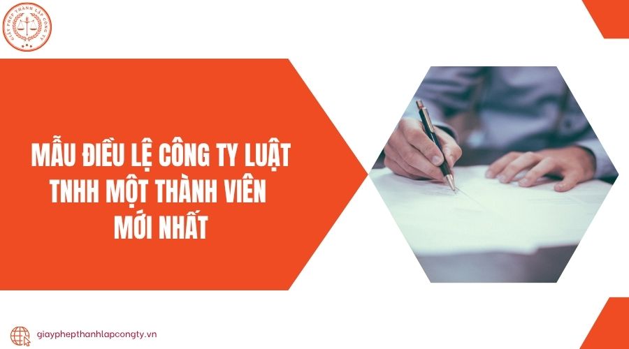Mẫu điều lệ công ty Luật TNHH một thành viên mới nhất