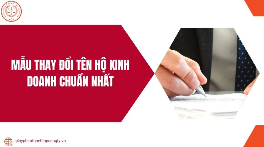 Mẫu thay đổi tên hộ kinh doanh chuẩn nhất