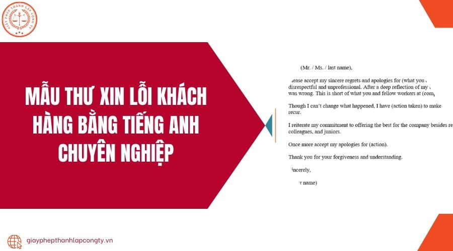 Mẫu thư xin lỗi khách hàng bằng tiếng Anh chuyên nghiệp