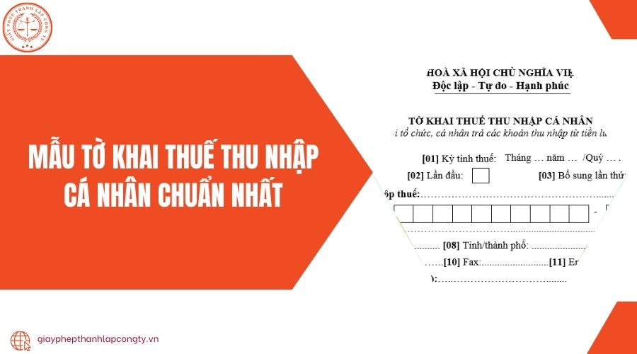 Mẫu tờ khai thuế thu nhập cá nhân chuẩn nhất