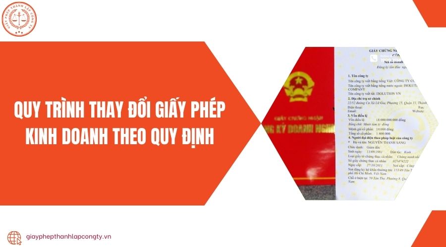 Quy trình thay đổi giấy phép kinh doanh theo quy định