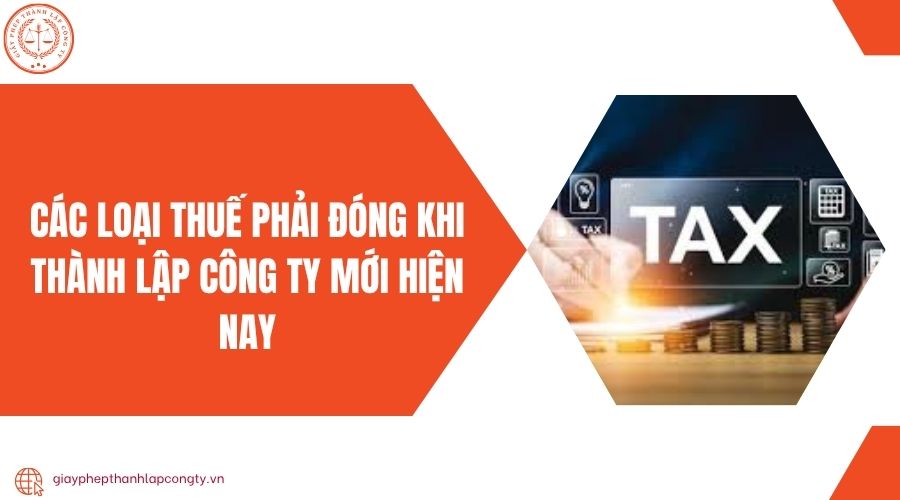 Các loại thuế phải đóng khi thành lập công ty mới hiện nay