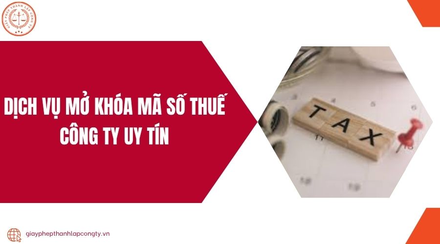 Dịch vụ mở khóa mã số thuế công ty uy tín