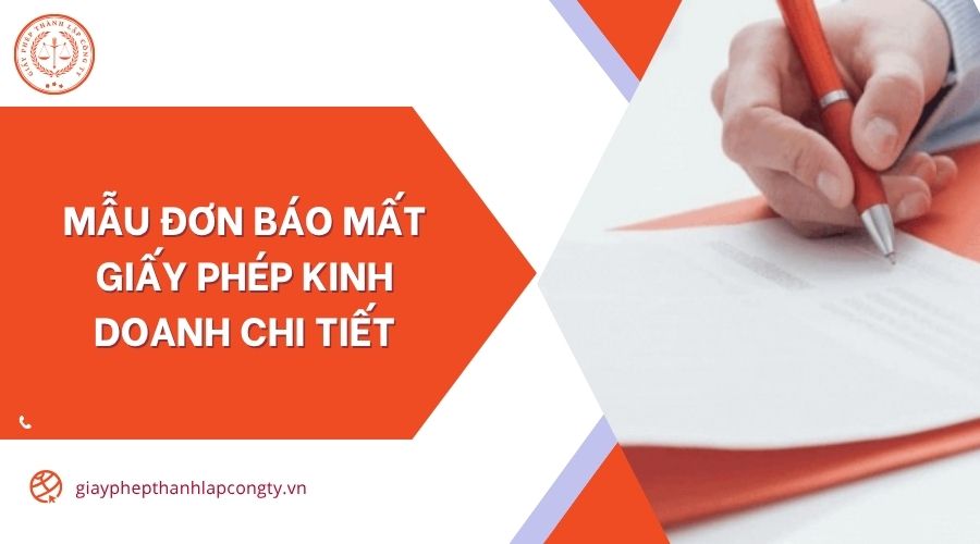 Mẫu đơn báo mất giấy phép kinh doanh chi tiết