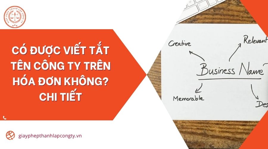 Có được viết tắt tên công ty trên hóa đơn không? Chi tiết